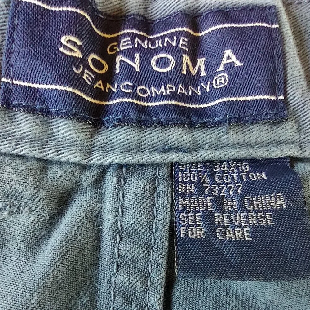 Sonoma Men's Medium Blue Cargo Shorts Size 34 x 10
